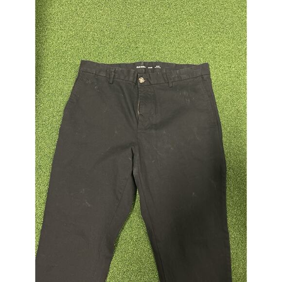 Old Navy Men Ultimate Tech Slim Chino Pants 34X32 Black Built In Flex Flat Front - Picture 2 of 5